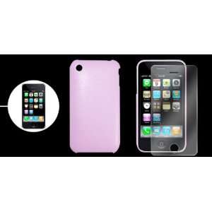   Pink Textured Hard Back Case + Screen Guard for iPhone 3G: Electronics