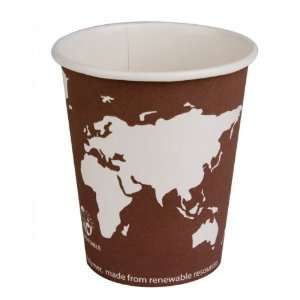   Hot Cup Compostable, World Art, 8oz, 50 units/pack