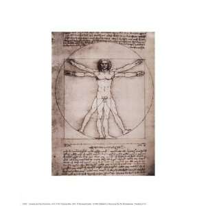 Leonardo Da Vinci   Vitruvian Man, 1492 Size 5x7 by Leonardo Da Vinci 