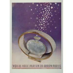  1946 Ad Voeu de Noel Parfum Perfume Caron Paris Stars 