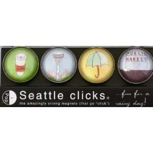  Seattle Icons 4 Pack Magnets: Kitchen & Dining