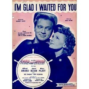  Im Glad I Waited For You Vintage 1945 Sheet Music from 