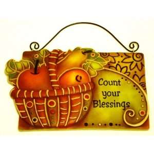    Fall Decorative Plaque Count Your Blessings