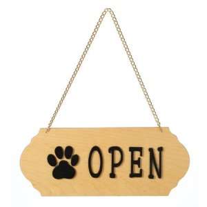   Petedge Business Builders Wooden Open/Closed Pet Shop Sign, Oak Pet