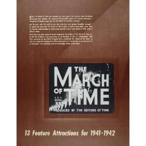 1941 Ad RKO Radio Pictures March of Time Newsreel News   Original 
