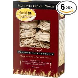 Amish Naturals Fiber Rich Spaghetti, 12 Ounce Boxes (Pack of 6 