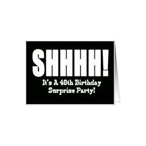  46th Birthday Surprise Party Invitation Card: Toys & Games