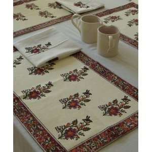  Grehom Table Place Mats (Set of 2)   Terracotta Flower 