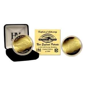   England Patriots 24KT Gold Undefeated Season Coin: Sports & Outdoors