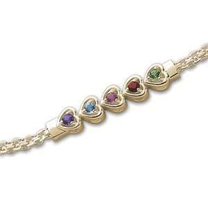   Running Hearts Birthstone Bracelet   Personalized Jewelry: Jewelry