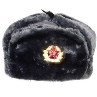  Hat Russian Soviet Army Black KGB * Fur Military Cossack 