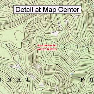 USGS Topographic Quadrangle Map   Bear Mountain, Colorado (Folded 