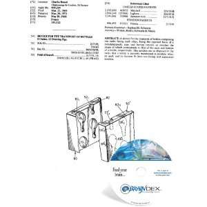   NEW Patent CD for DEVICE FOR THE TRANSPORT OF BOTTLES 