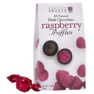 Raspberry Truffles, Dark Chocolate Shell 2.6 Oz:  Grocery 