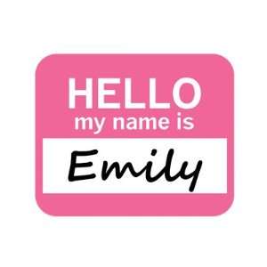  Emily Hello My Name Is Mousepad Mouse Pad