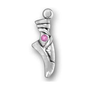   Silver Ballet Shoe Charm   Pointe shoe with Enamel: Everything Else