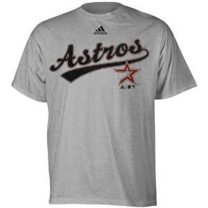  adidas Houston Astros Ash Youth Script T shirt (Small 