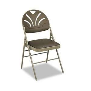   Deluxe Vinyl Padded Seat & Molded Back Folding Chair: Office Products
