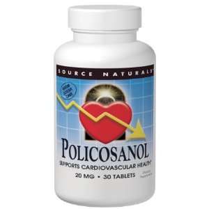   Policosanol 20 mg 30 Tablets   Source Naturals