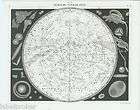   PRINT VINTAGE 1850S ENGRAVING ASTRONOMY MAP OF SOUTHERN HEAVENS CLEAN