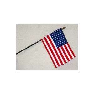   Flag on 10 Black Plastic Dowel with Spear Top: Patio, Lawn & Garden