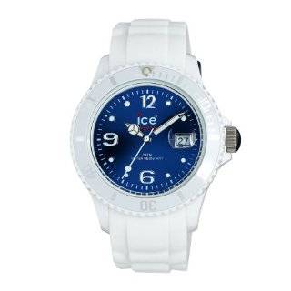 Ice Mens SIWBUS10 Ice White Dark Blue Dial with White Bracelet Watch