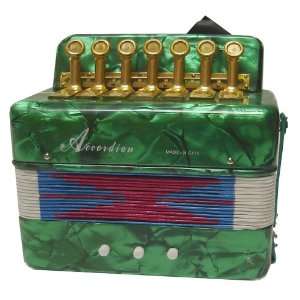    Merano Green 2 Bass Mini Button Accordion Musical Instruments