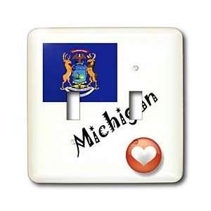 SmudgeArt State Flags for the USA   I Love Michigan   Light Switch 