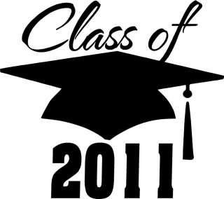 Class of 2011 Vinyl Wall Decal Words Letters Stickers  