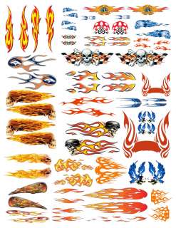 24 118 FLAME DECALS FOR DIECAST & MODEL CARS & DIORAMAS  