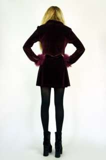  Vintage 90s burgundy velvet mini dress. Deep v neckline dawns 