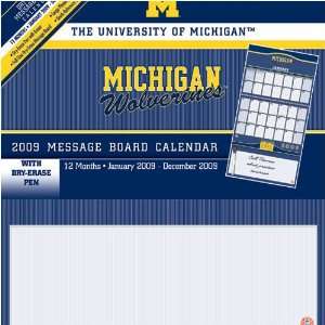   Wolverines NCAA 12 Month Message Board Calendar