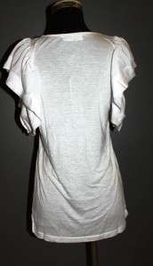   fashion ruffles sleeve designer casual wear cozy des top White  