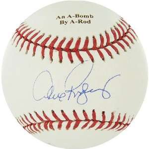 Alex Rodriguez An A Bomb by A Rod Engraved MLB Baseball  