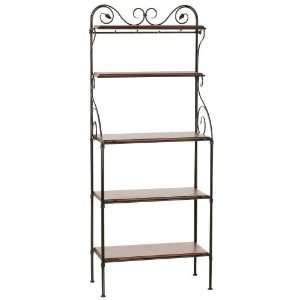  Stone County Leaf Bakers Rack 5 Tier Furniture & Decor