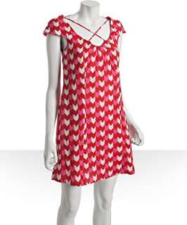 Marc by Marc Jacobs poppy red chevron stripe cotton dress   up 