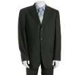 valentino dark grey wool 3 button suit with single pleated trousers