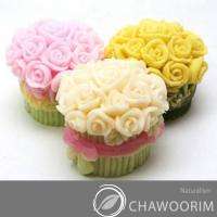 New3D Silicone Soap Molds Moulds   Rose bouquet 3cav  