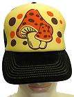 mushroom trucker cap baseball hat adjustable shrooms magic toad stool