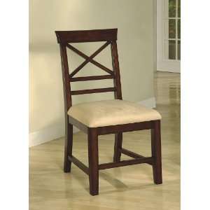    Set of 2 Contemporary Cross Design Dining Chairs: Home & Kitchen