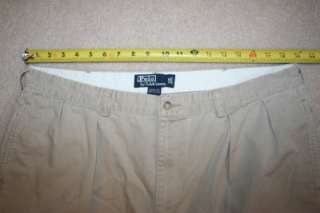 POLO RALPH LAUREN Mens Andrew Pants 38 x 28 Beige Pleated Chinos 