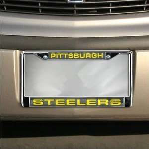  Pittsburgh Steelers LASER Chrome License Plate Frame FREE 