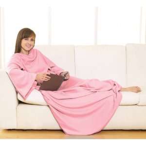  Soft Sleeved Fleece Snuggle Blanket In Pink [Kitchen 