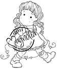 Magnolia MINI 3050 TILDA WITH HEART LACE Rubber Stamp Youre So 