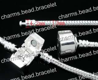   clasp snake chain charm bracelets fit european beads 18 cm 7 1