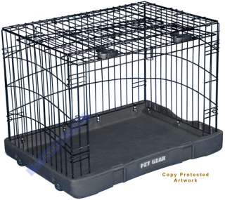 Pet Gear Wire Folding Dog Crate Kennel Cage Travel Lite  