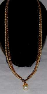 Sarah Coventry Gold Chain Plus Pearl Necklace & Pendant  