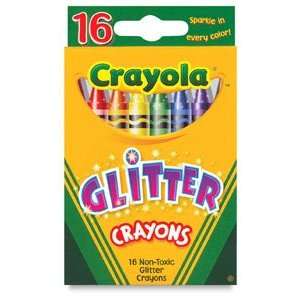  Crayola Glitter Crayons   Glitter Crayons, Set of 16 Arts 