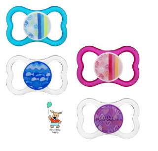 MAM Air Orthodontic Silicone Pacifiers 6+M  Available in 2 Different 