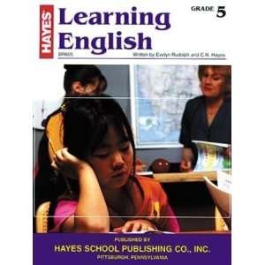   Learning English Grade 5  112 page 8.5 X 11 Workbook: Toys & Games